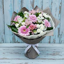 Букет цветов из:  Герберы, Альстромерии и Хризантемы в Чуфарово