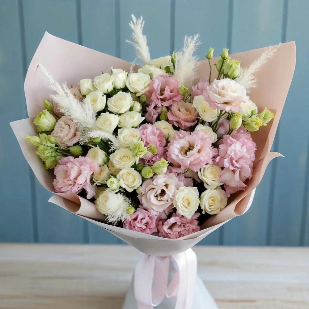 Букет цветов из: Альстромерии и Розы в Чуфарово