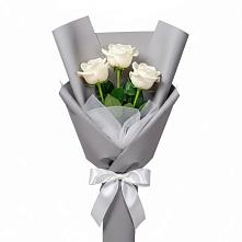 Букет 3 белые розы #REPLACE_PRED# Чуфарово