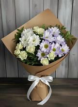 Букет цветов из:  Хризантемы и Розы в Чуфарово