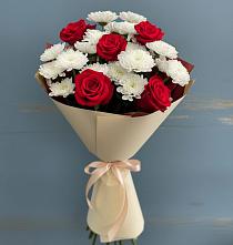 Букет цветов из:  Розы и Хризантемы #REPLACE_PRED# Чуфарово