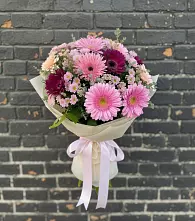Букет цветов из:  Герберы и Хризантемы в Чуфарово