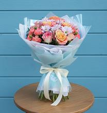 Букет цветов из:  Хризантемы и Розы в Чуфарово