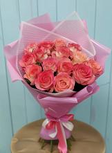 Букет 15 Розовых роз Равель #REPLACE_PRED# Чуфарово