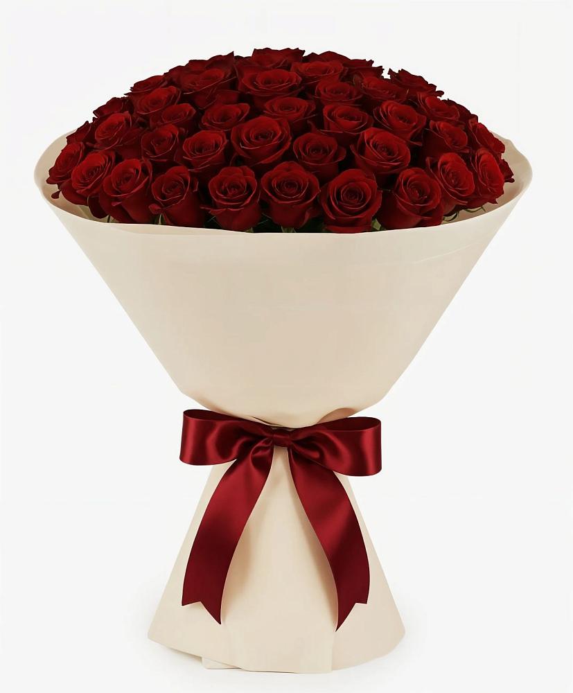 Букет 101 Бордовая роза Блэк Бакарра в Чуфарово