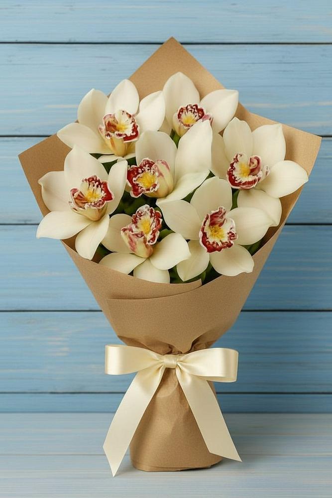 Букет цветов из: Орхидеи и Розы в Чуфарово