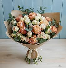 Букет цветов из:  Альстромерии и Розы в Чуфарово